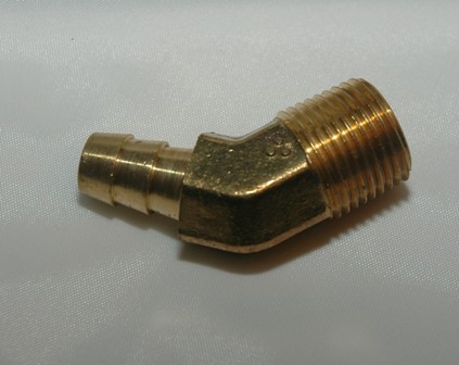 Male National Pipe Tapered, 45 Elbow, Brass