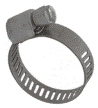Miniature 5/16" Worm Drive, All Stainless, 305 stainless screw