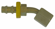 Female SAE, JIC Flare Connectors, 45 Elbow, Steel