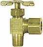 Compression Humidifier Angle Needle Valve	Male Pipe x Compression Humidifier Angle Needle Valve - Brass