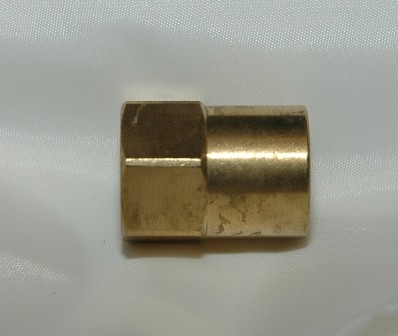 Female Inverted Flare Female NPT Connector, Brass